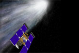 Probe approaching comet