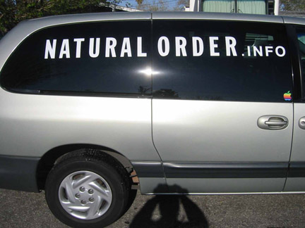 Van with Natural Order info on windows